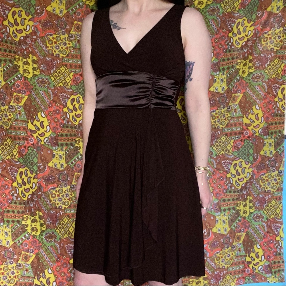 Rich Brown Flowy Y2K Fairy Dress